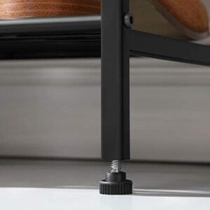 Songmics 8-tasoinen kapea kenkäteline Kenkien säilytysteline 16-24 paria kenkiä tilaa säästävä suuri kapasiteetti pystysuora metallinen kenkäteline 44,6 x 30,5 x 128,5 cm musta LMR028B01 - Image 7