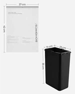 Songmics kiristysnyörillä roskapussit 8 l roskapussit 3 x 8 l Songmics roskakoriin ja 5-8 l roskakoriin Koodi 008A 2 rullaa Yhteensä 90 kpl vedenpitäviä keittiöön Valkoinen krb008a02 - Image 5