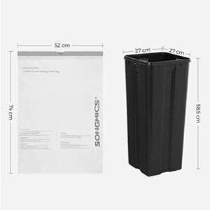 Songmics DrawString roskapussit, 30 litran roskakorit, koodi 30A, mukautettu istuvuus, 2 rullaa, 90 kpl, valkoinen KRB30A02 - Image 5