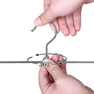 Songmicsin metalliset housuripustimet, 20 kpl pakkaus, liukumattomat hameripustimet ja klipsit housusukille, 31 cm pitkä, Heavy Duty, kromattu, hopea ja musta CRI003-20 - Image 6