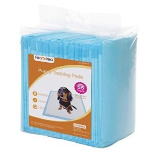 Feandrea 55 Pack Pet koulutustyynyt Kertakäyttöiset matot koiranpennuille, erittäin imukykyinen 5-kerroksinen muotoilu ja vuotamaton pohja pennuille koirille kissoille 60 x 90 cm ptd95bu