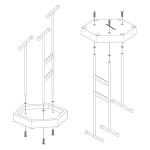 Songmics-korujen esittelytelineen pidike, metalli-puukorut puukaulakorut, rannekorut, korvakorut, nastat, sormukset, lahjatytöt naiset, valkoinen JJS03NW - Image 6