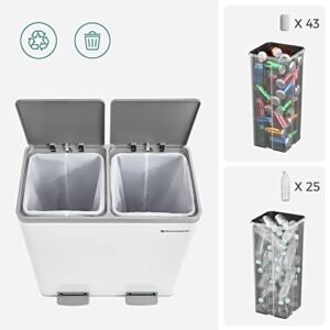 Songmics-kaksoisastia, 2 x 30 l Dual Comment Kit - Image 5