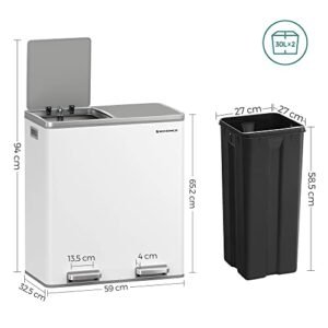Songmics-kaksoisastia, 2 x 30 l Dual Comment Kit - Image 4