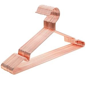 Songmics 20 Pack vaateripustimet Tilaa säästävät vaateripustimet ruosteenkestävä kromipinnoitettu 42 cm ruusukulta cri44r20