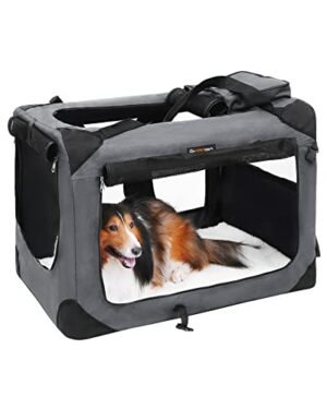 Feandrea koirankuljetusreppu, taitettu kangas Pet Carrier, 70 x 52 x 52 cm, harmaa - Image 2
