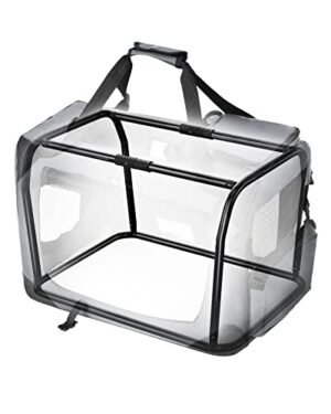 Feandrea koirankuljetusreppu, taitettu kangas Pet Carrier, 70 x 52 x 52 cm, harmaa - Image 6