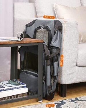 Feandrea koirankuljetusreppu, taitettu kangas Pet Carrier, 70 x 52 x 52 cm, harmaa - Image 7