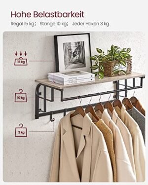 Vasagle seinävaatekaappi 5 koukulla - Image 2