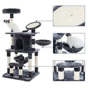 Feandrea Cat Tree monitasoinen kissan leikkimökki Sisal raapimistyyny ja tolpat PCT25G - Image 5