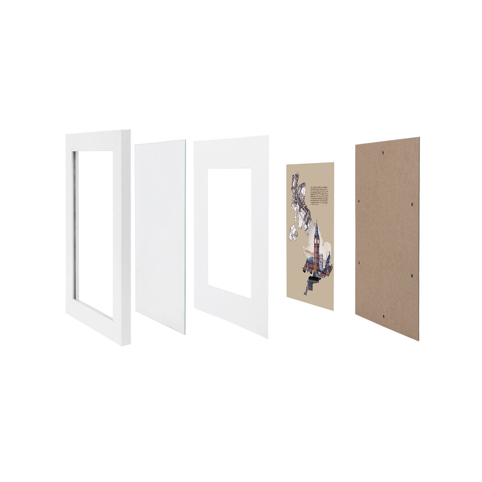 valokuvakehyssetti, 3 kpl, A3 (29,7 x 42 cm) ilman alustaa, A4 (21 x 29,7 cm) - Image 6