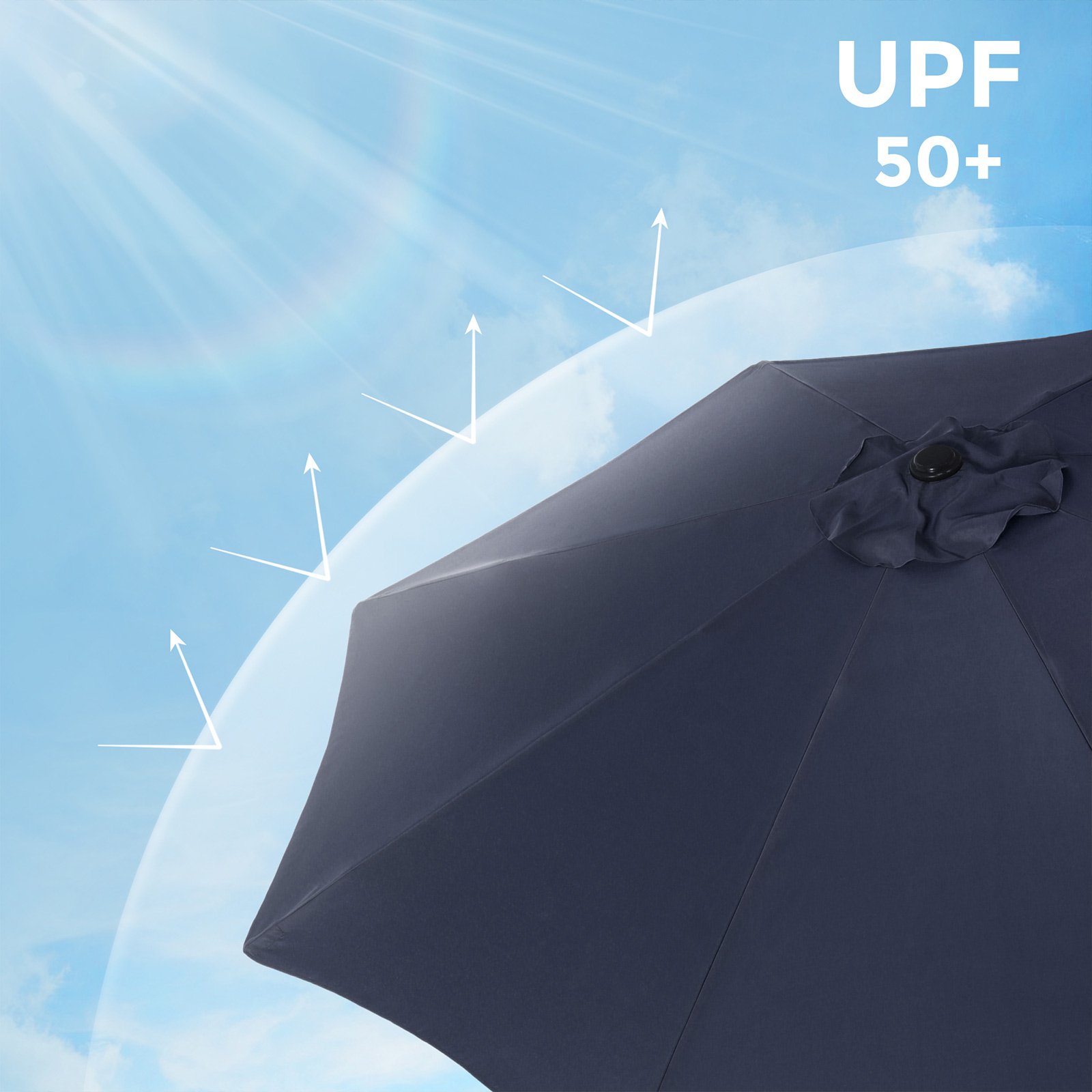 290 cm puutarhavarjo, UPF 50+, aurinkosuoja, 30° kallistus kahteen suuntaan - Image 4