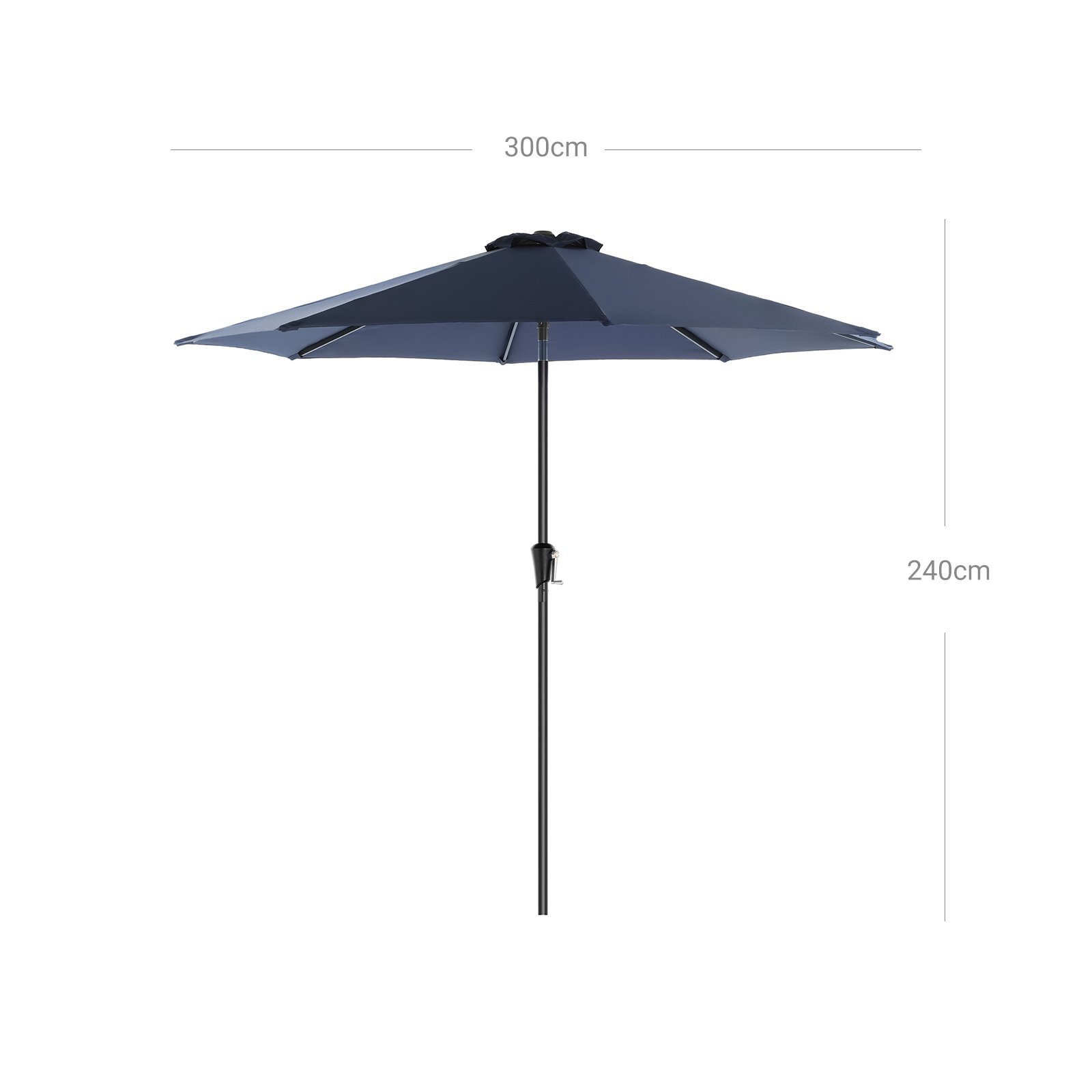 290 cm puutarhavarjo, UPF 50+, aurinkosuoja, 30° kallistus kahteen suuntaan - Image 7