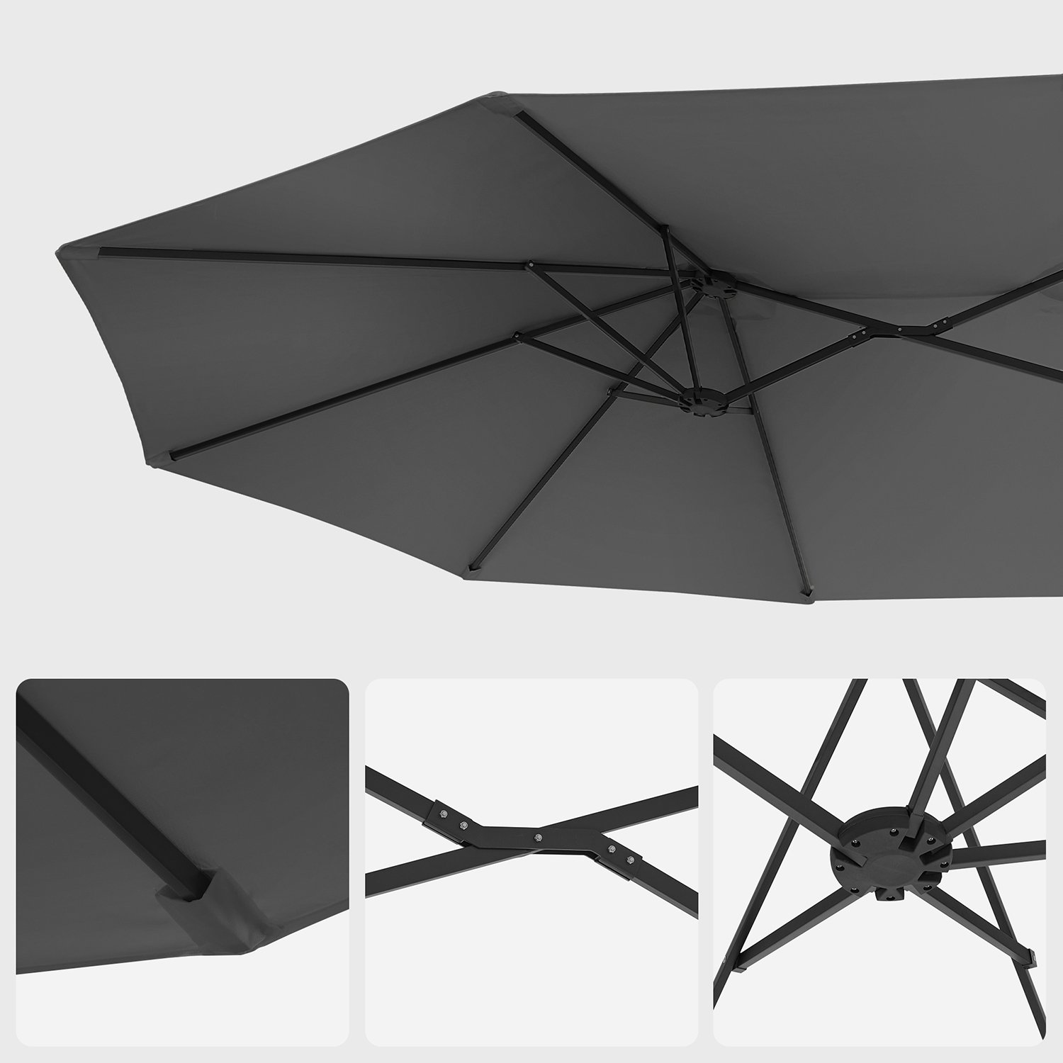 Aurinkovarjo puu harmaa 460 x 270 cm - Image 6