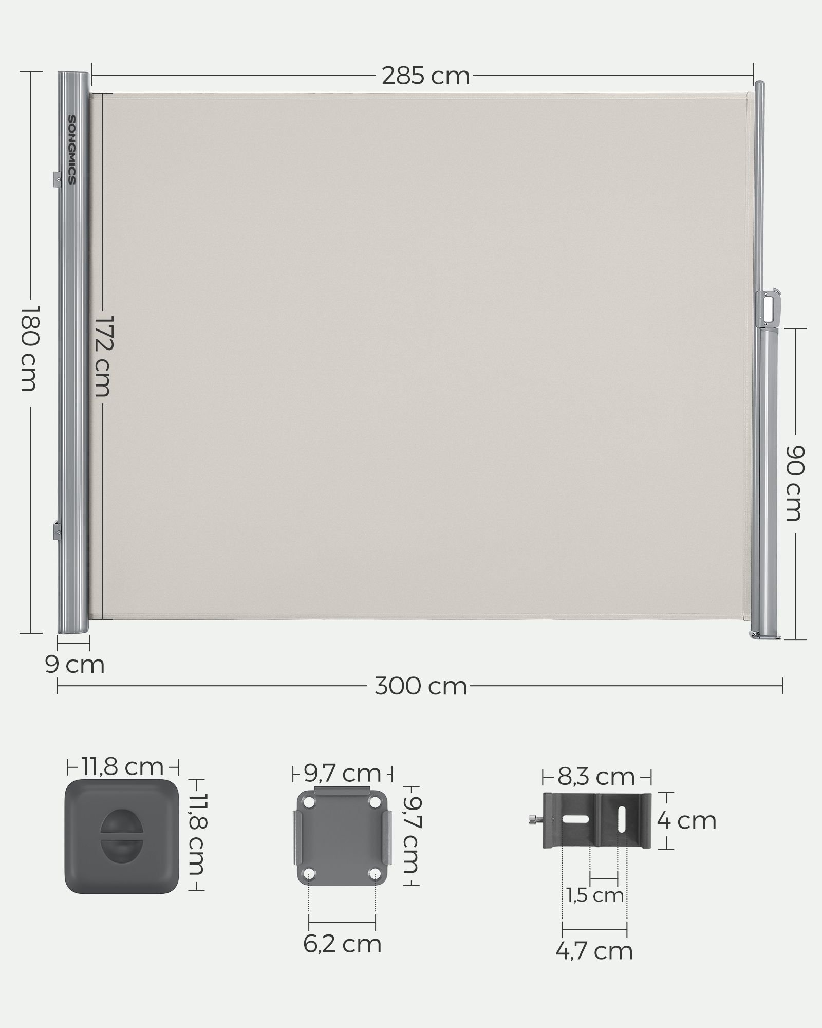 Markiisi beige 180 x 300 cm - Image 2