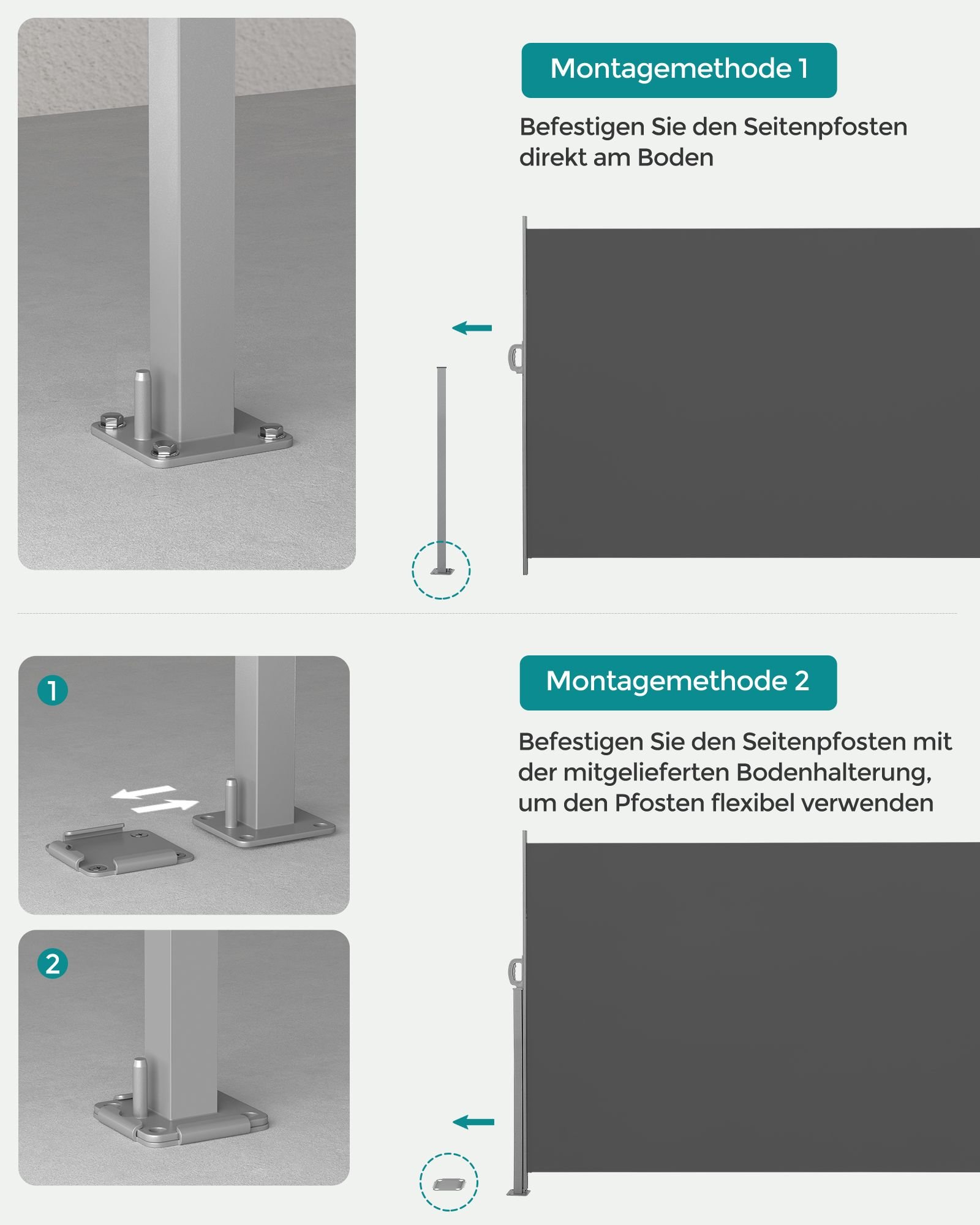 Markiisi harmaa 180 x 350 cm - Image 6