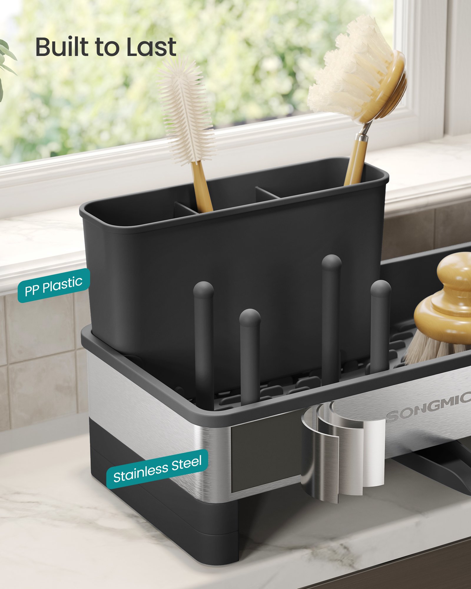 Keittiön pesuallas Caddy Tidy, pesualtaan järjestäjä sienipidikkeellä - Image 5