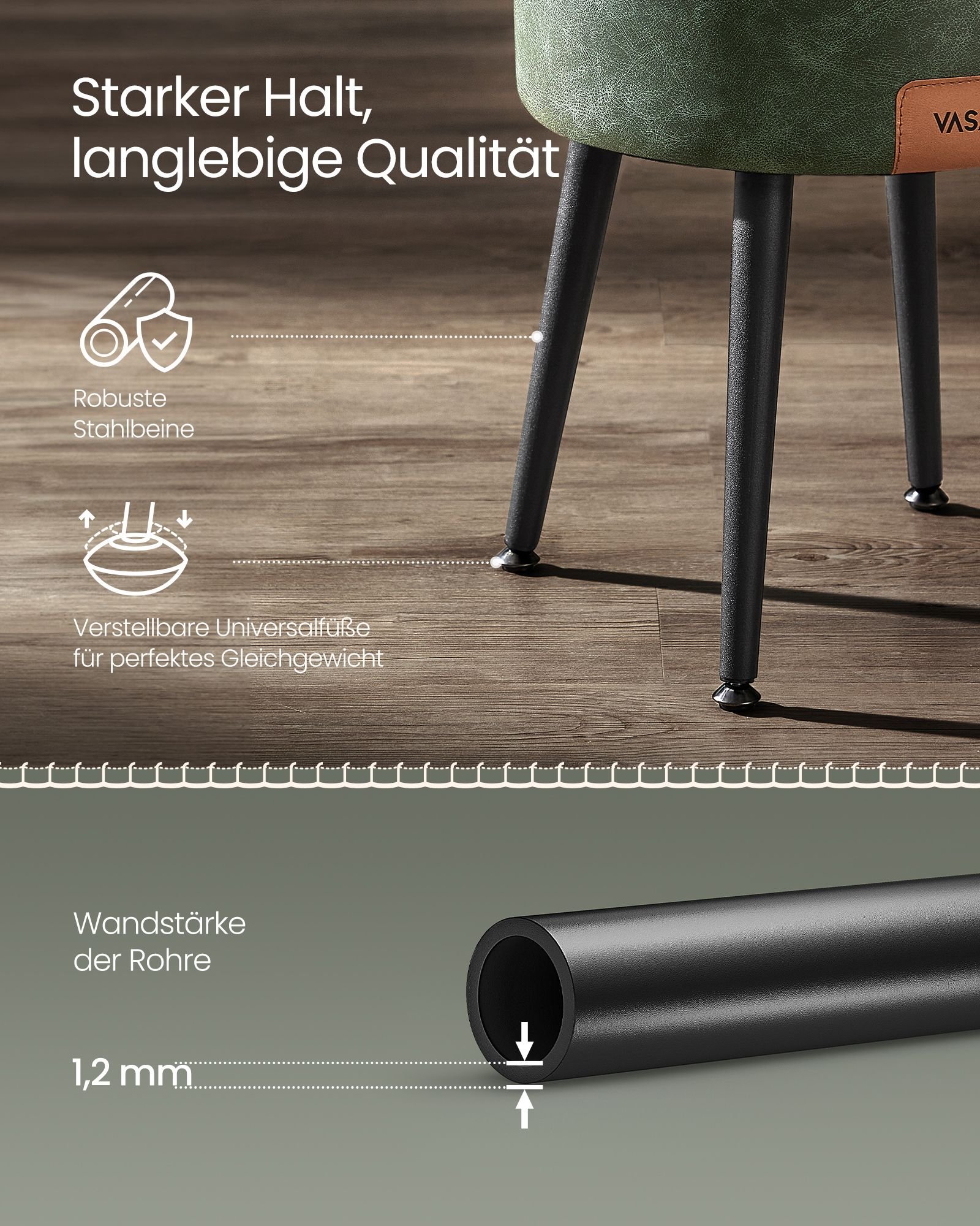Säilytysrahi moderni muovi vihreä teräs - Image 5