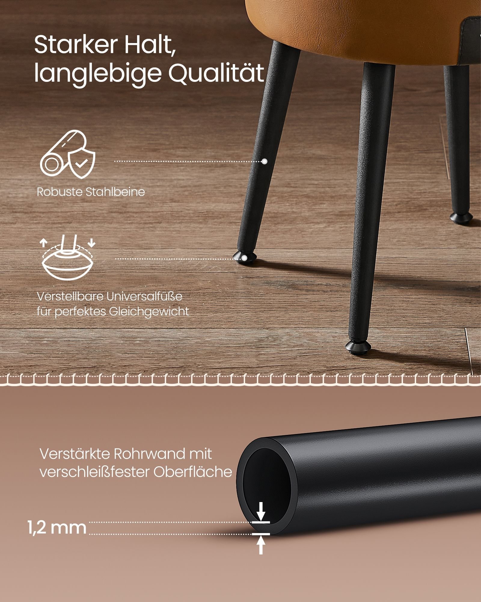Säilytysrahi moderni teräs ruskea - Image 5
