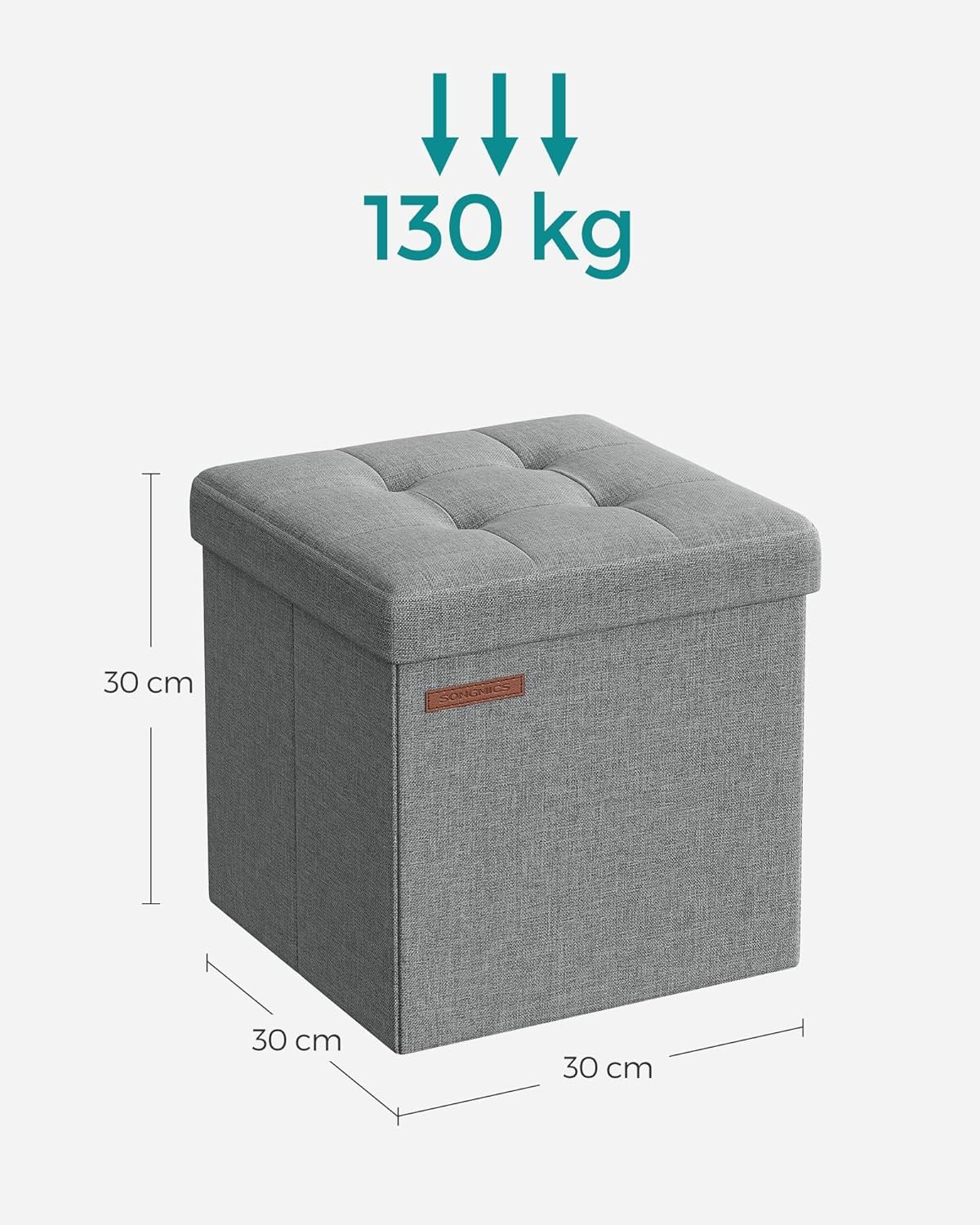 Säilytyslaatikko taitettava harmaa - Image 3
