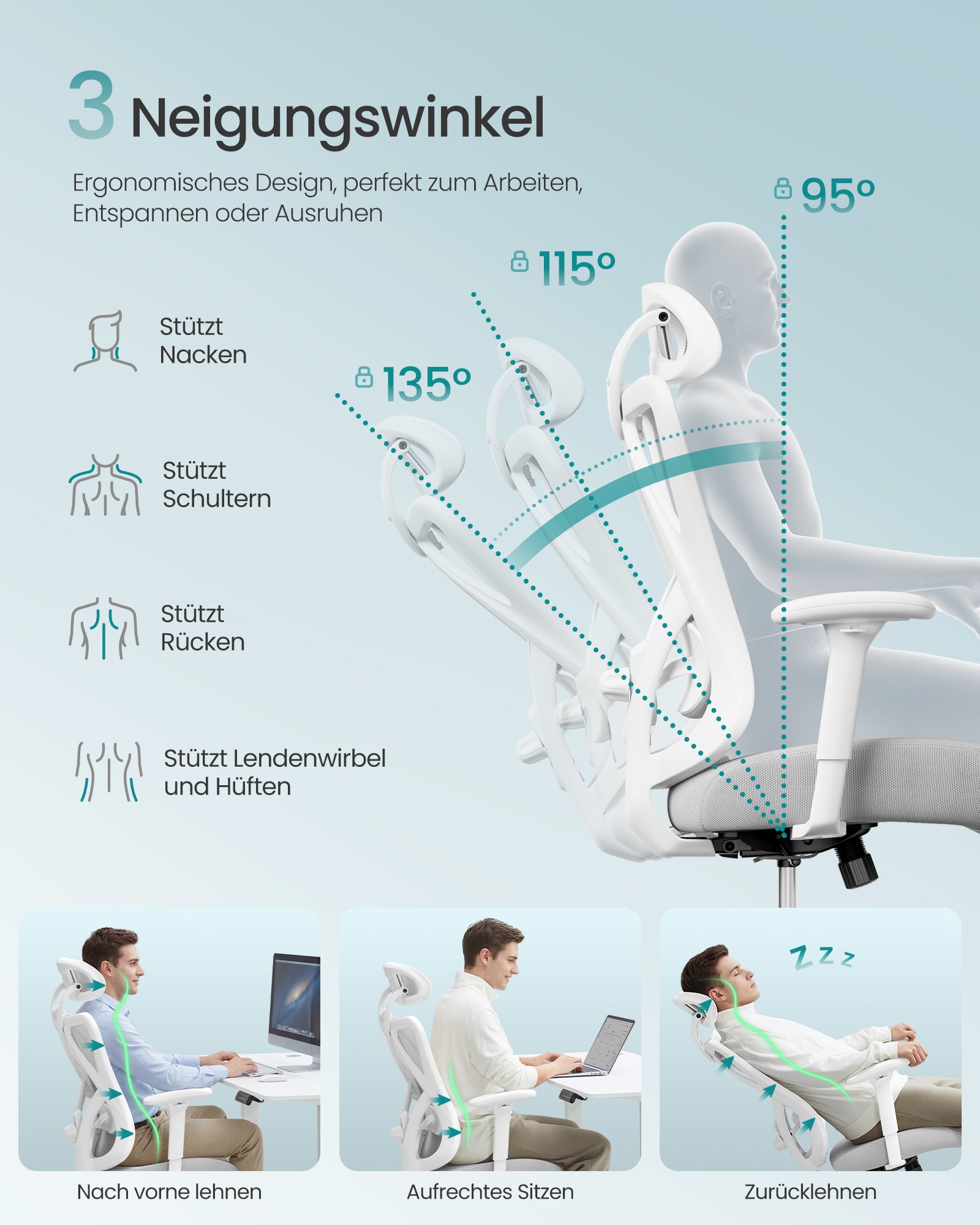 Yöpöytä säädettävä verkko beige - Image 3