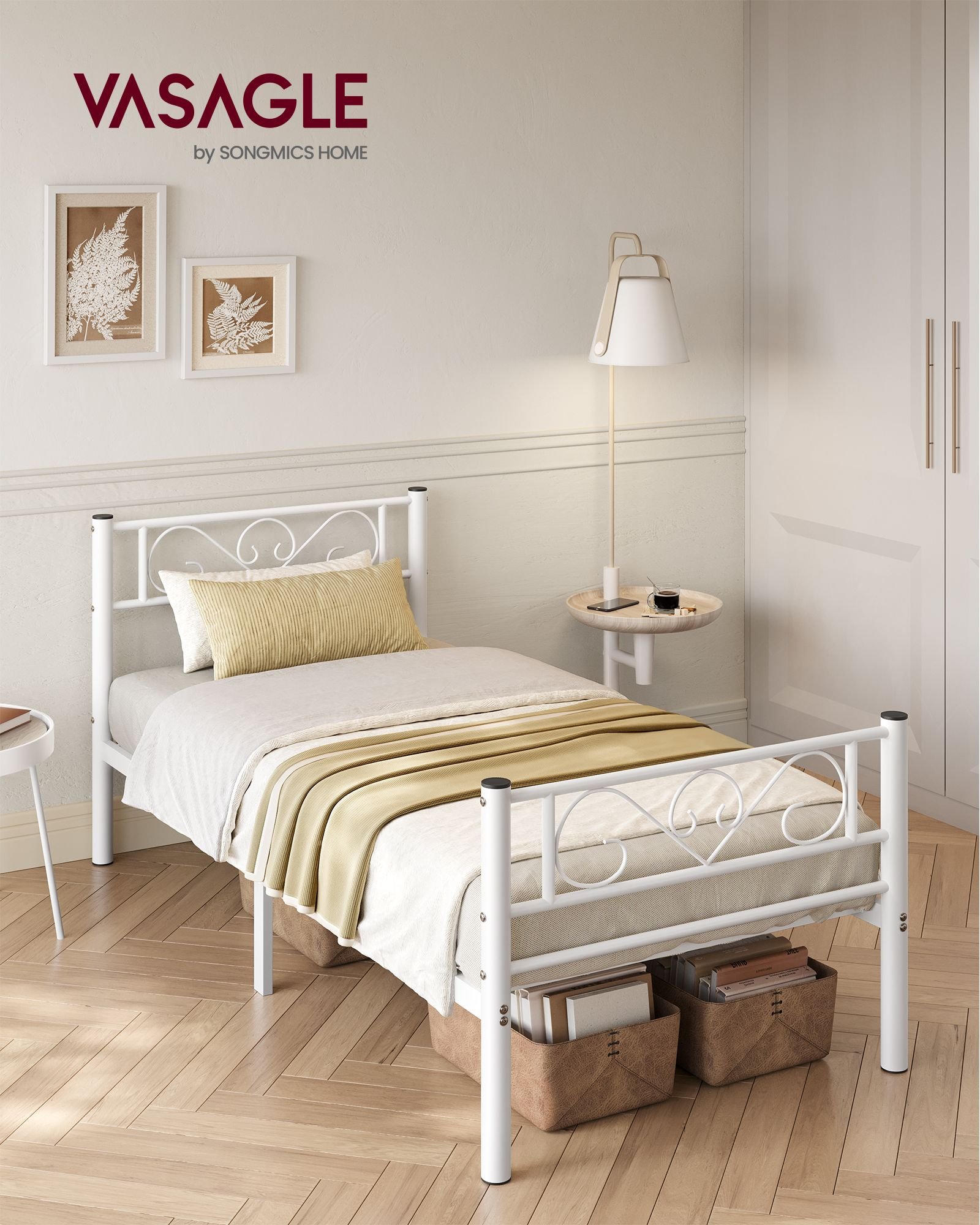 Yhden hengen sängyn runko, sopii 90 x 220 cm patjalle, vierassänkyyn - Image 2