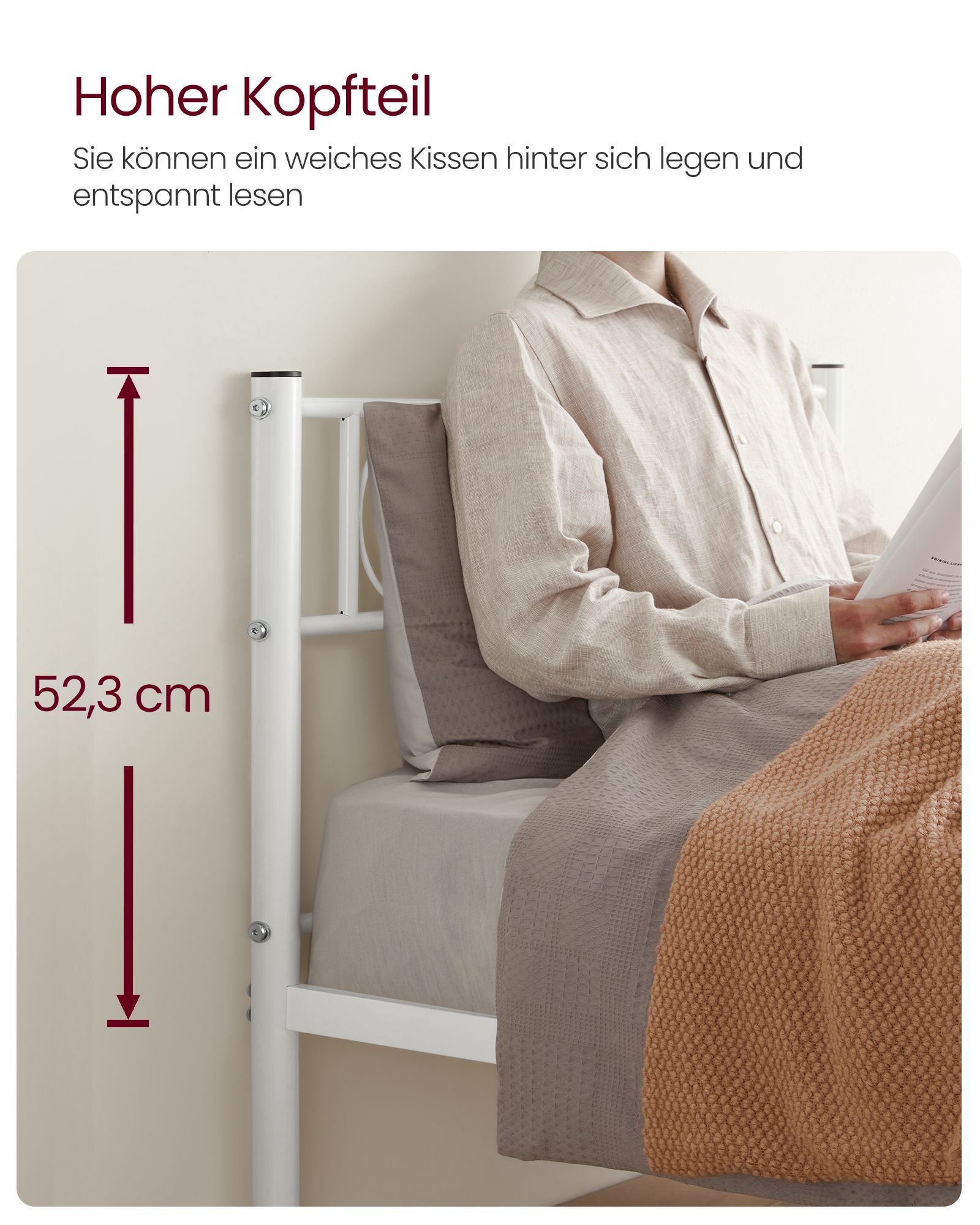 Yhden hengen sängyn runko, sopii 90 x 220 cm patjalle, vierassänkyyn - Image 5