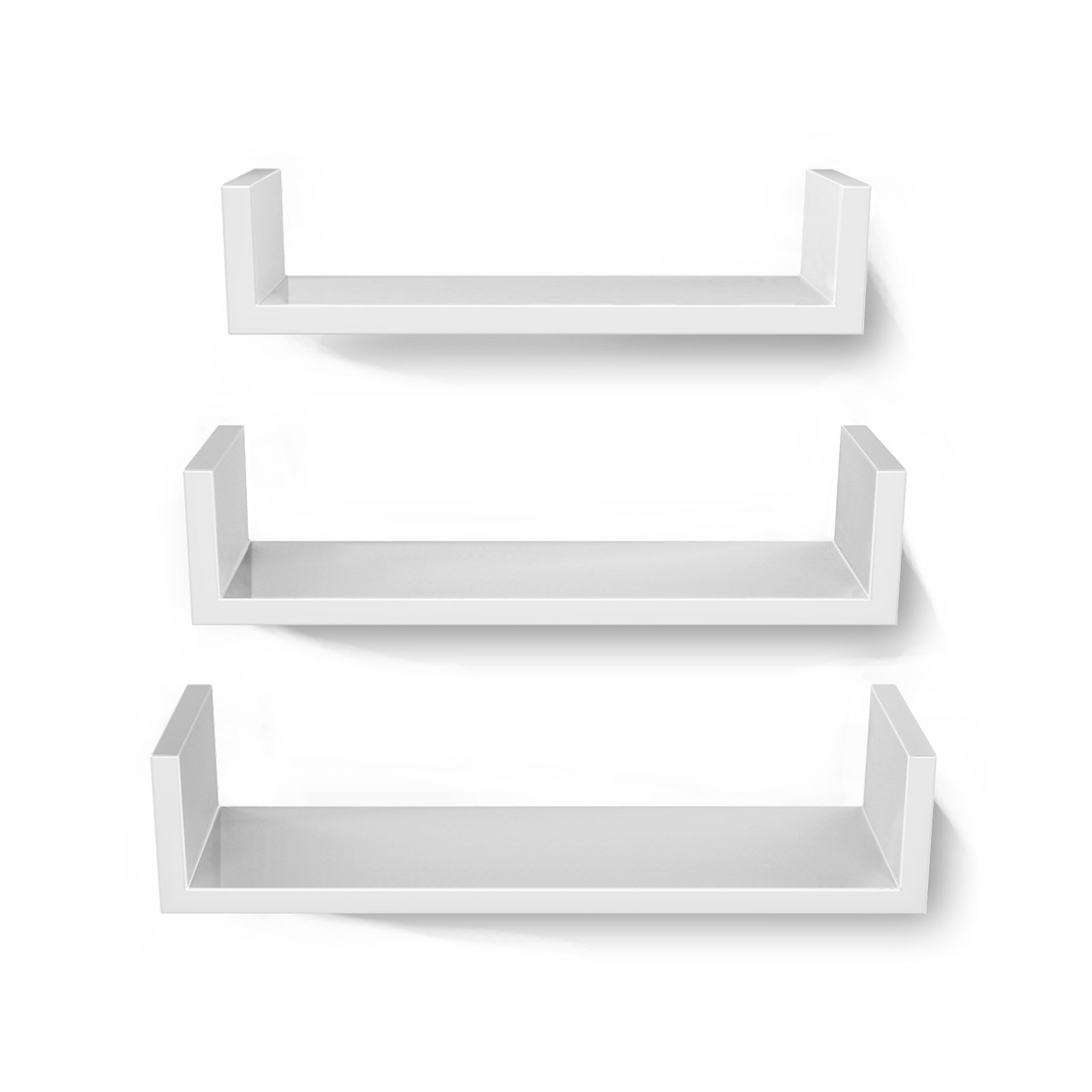 Seinähylly moderni MDF valkoinen - Image 2