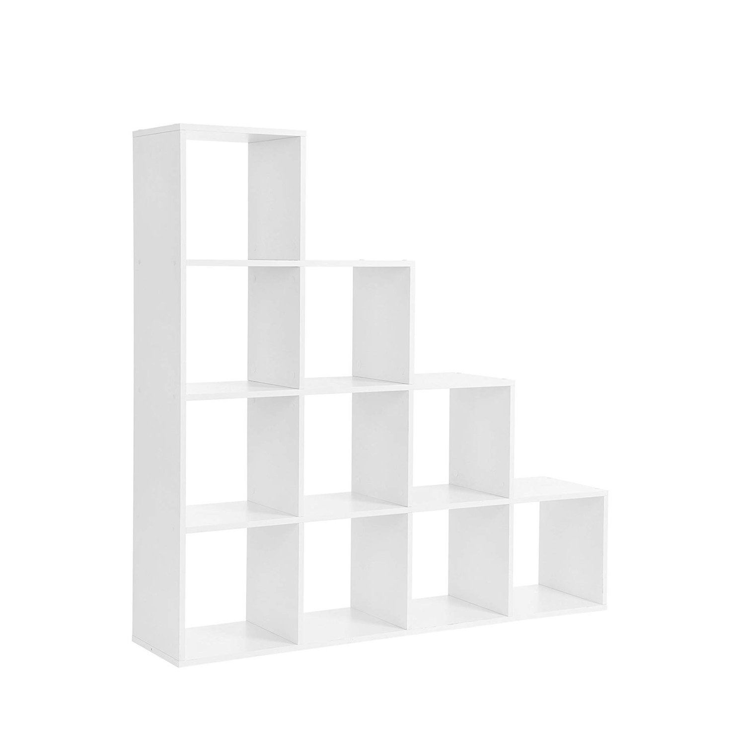 Kirjahylly vapaasti seisova valkoinen 129,5 x 29 x 129,5 cm - Image 2
