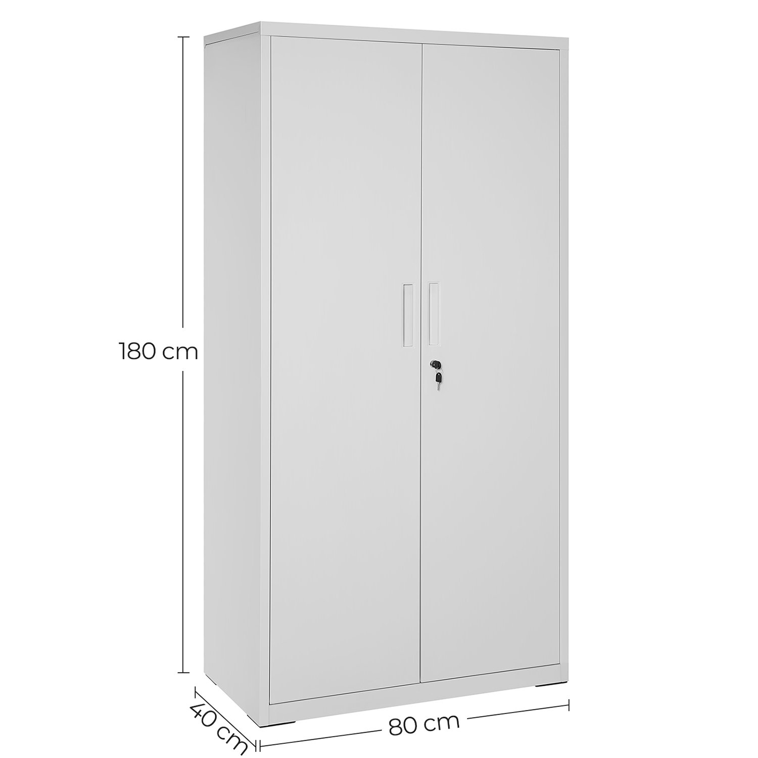 Säilytyskaappi 5-tasoinen lukollinen säädettävä harmaa - Image 6
